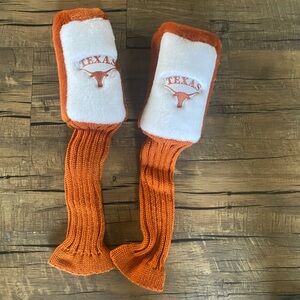 University Of Texas UT set 2 hat Cap Fleece Golf Club Head Covers